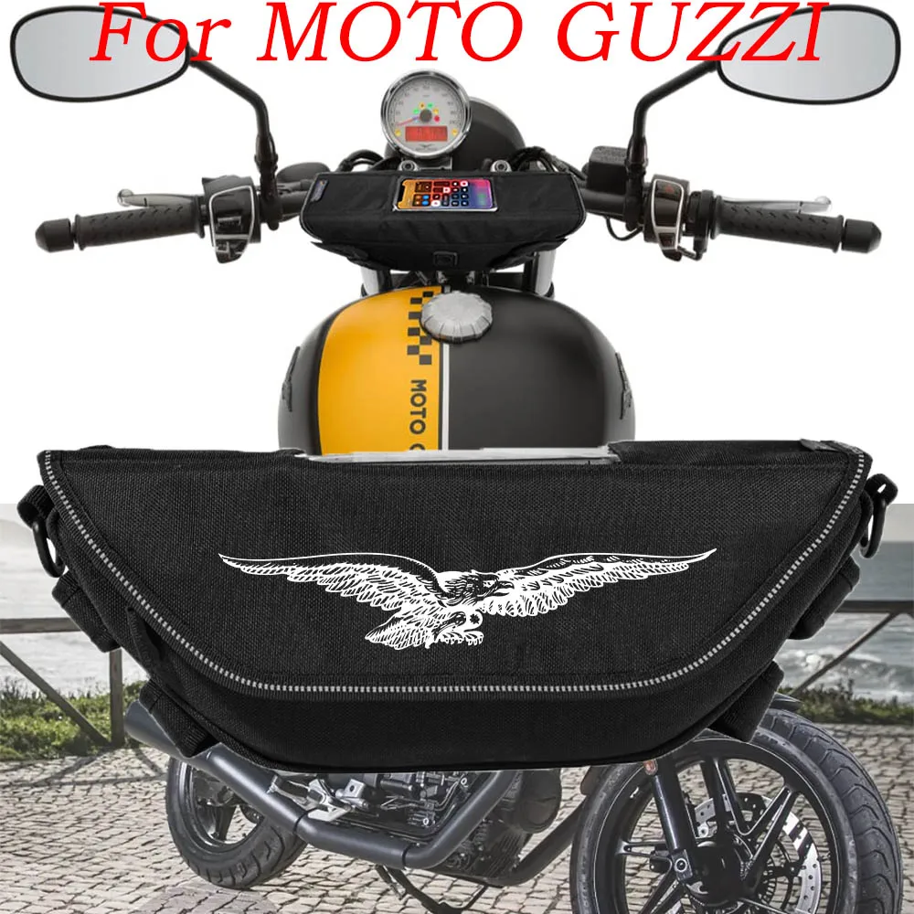 

For Moto Guzzi Retro commemoration V7 V9 V85TT Motorcycle accessory Waterproof And Dustproof Handlebar Storage Bag navigation
