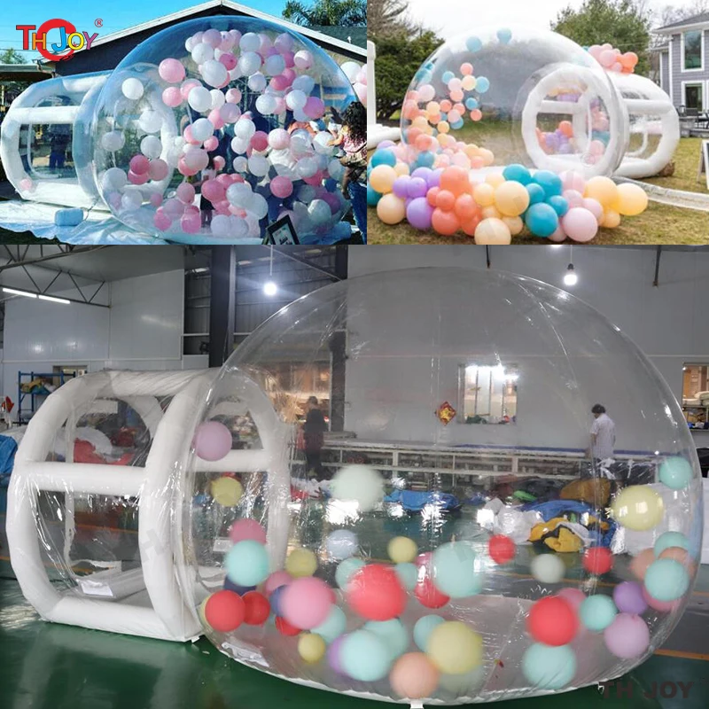 Tenda Gonfiabile Della Cupola Dell'Aria Noleggio Del Partito Tenda Da Campeggio Trasparente Gonfiabile Della Casa Della Bolla Con I Palloncini Per Lo 