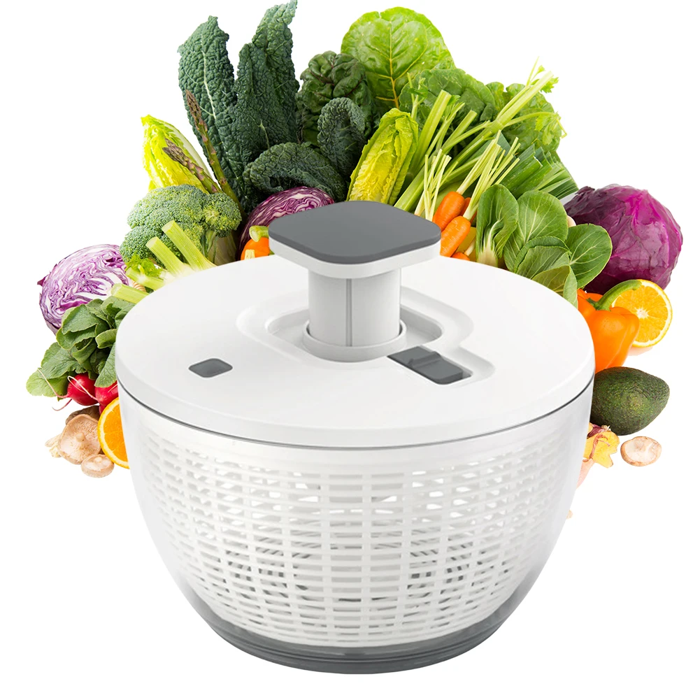 Vegetable Dehydrator Electric Quick Cleaning Dryer Fruit and Vegetable Dry and Wet Separation Draining Salad Spinner Home Gadget