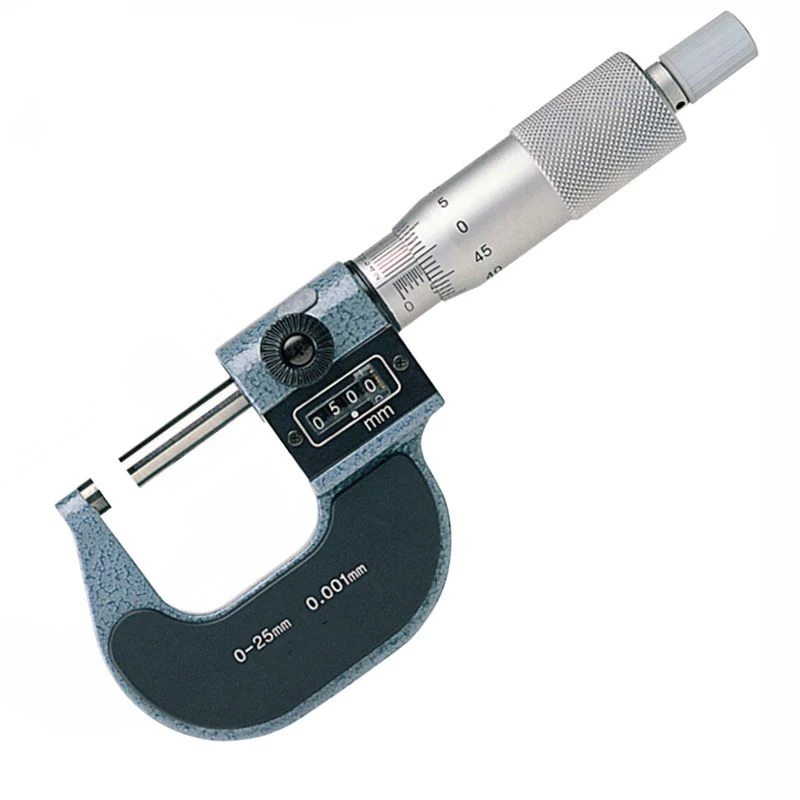 일본산 디지털 외경 마이크로미터 0.01mm 0-25mm 25-50 50-75 75-100mm M810 카바이드 페이스 래칫 스톱 장착으로 일정한 측정을 제공