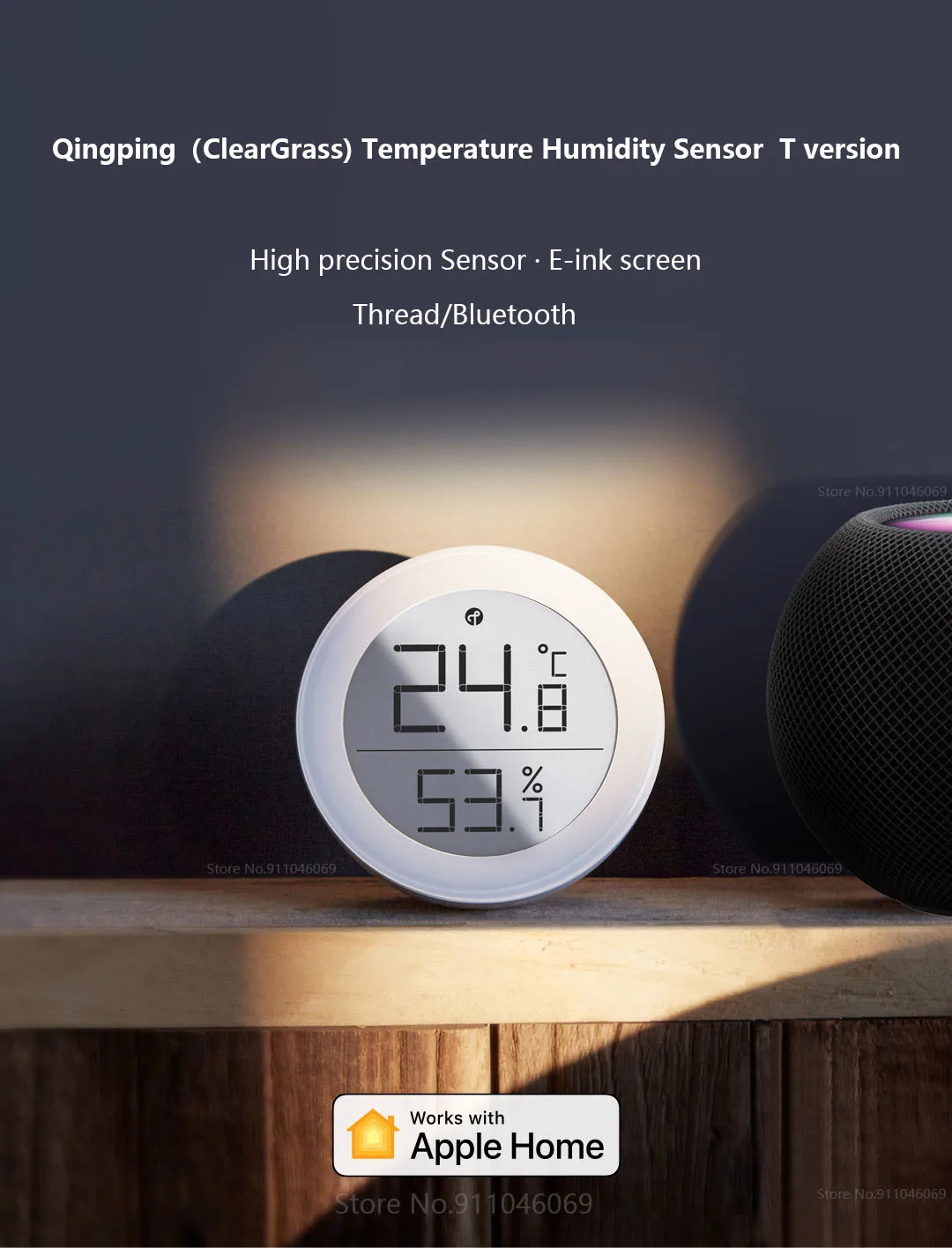 Cleargrass Qingping Bluetooth Thermometer Hygrometer T version Temperature  Humidity Sensor Supports for Apple HomeKit - AliExpress