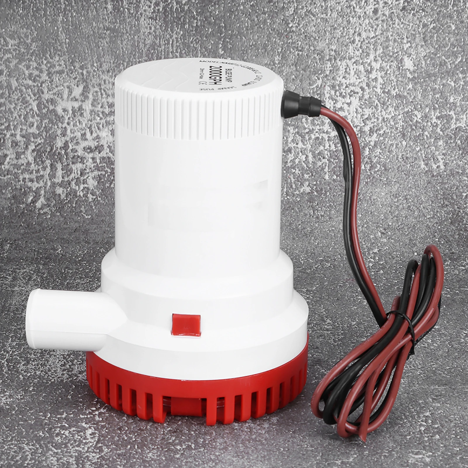 2000GPH Electric Bilge Pump Boat Water Discharge Pump Marine Ignition Protected 12V Electric Bilge Ignition Protected Bilge Pump