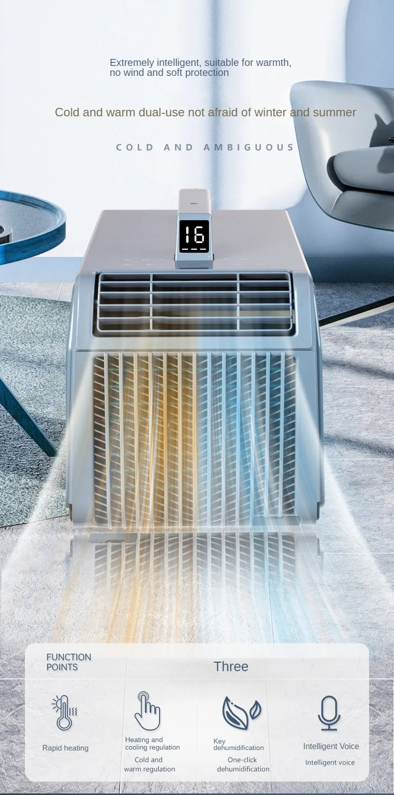 New Outdoor Air Conditioning Home Heating And Cooling Mobile Small Air Conditioning Drain-free Car Portable