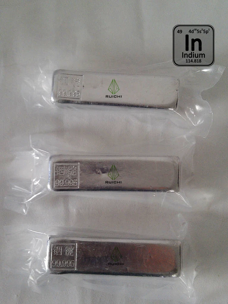 

5kg Indium 99.995% Pure Indium Metal Ingot 5000g