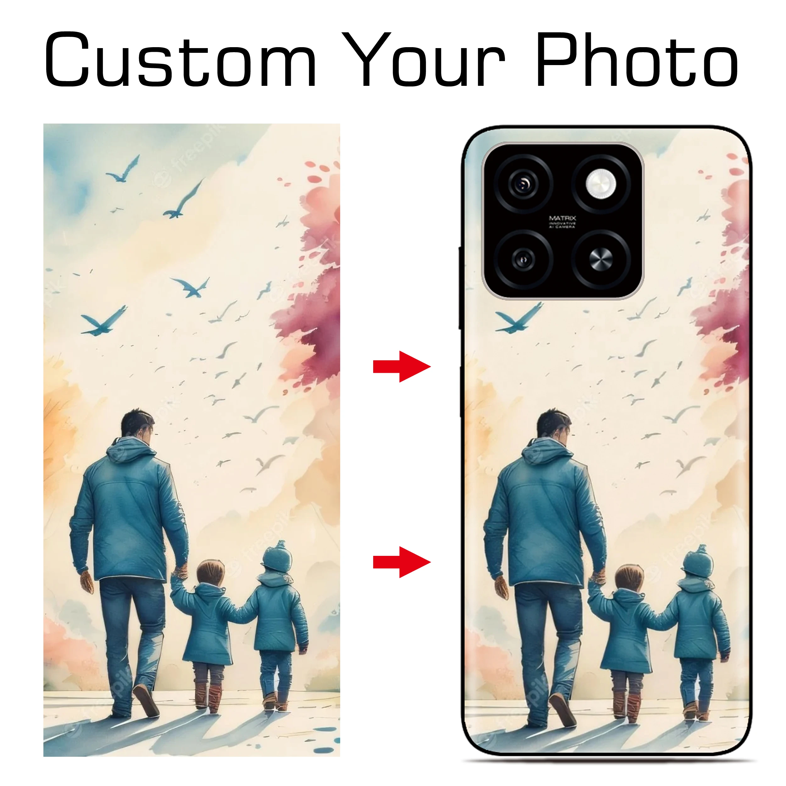 Personalized Photo Phone Case - Customizable Back Cover