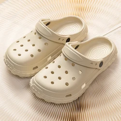 Unisex Summer Non - Slip Closed Toe Beach Sandals with Thick Soft Soles - 38 - 39 (KHAKI)