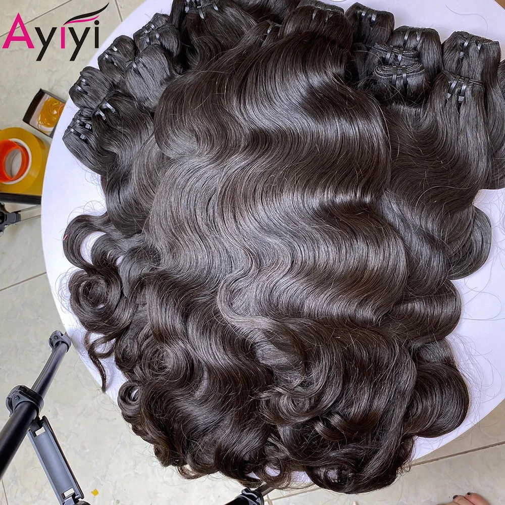 

Body Wave Super Double Drawn Vietnamese Raw Human Hair Bundles 15A Grade 1/ 3/4 Pcs Virgin Unprocessed Human Hair Extensions