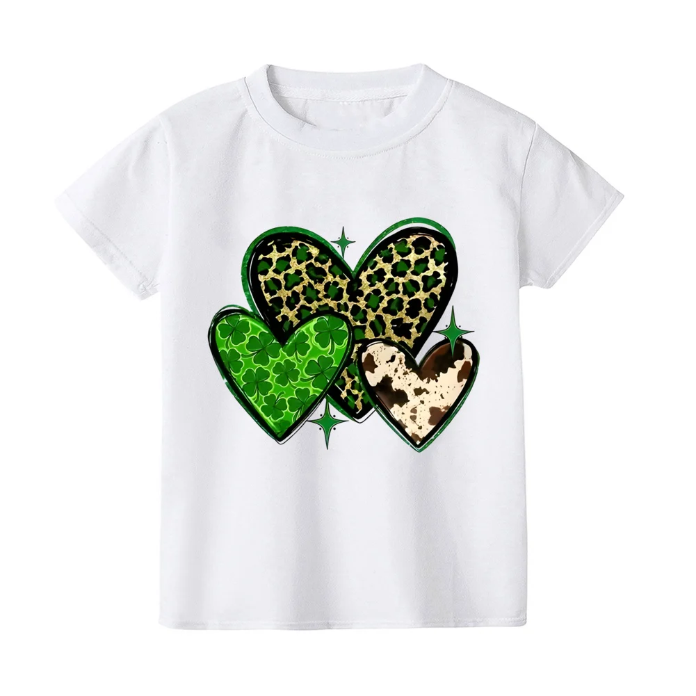 Kids St. Patrick's Day Shirt Clover in Heart Kids St Paddys Day Shirt Boy Girl Shamrock Heart Tee St. Patricks Day Toddler Tee 5