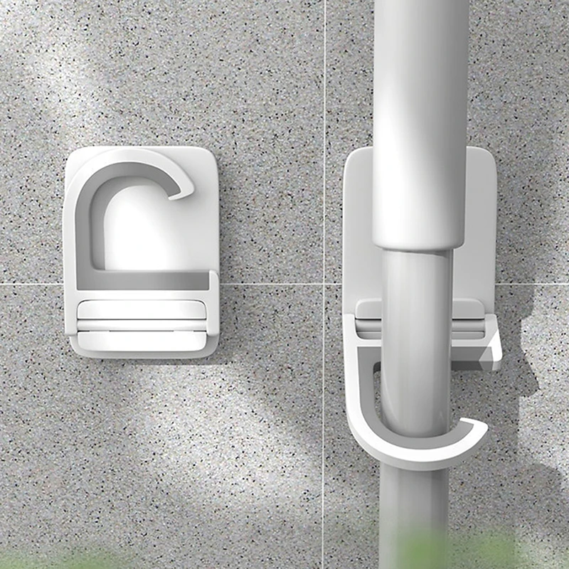 Multifunctional Hooks Kitchen Hook Mop & Broom Holder Mop Storage Rack Home Storage Accessories Mop Clip Wall Mount Broom Mop Clip Holder Self-adhesive Broom Brush Mop Hanger Organizer Rack Kitchen Bathroom Storage Multi-Purpose Hook