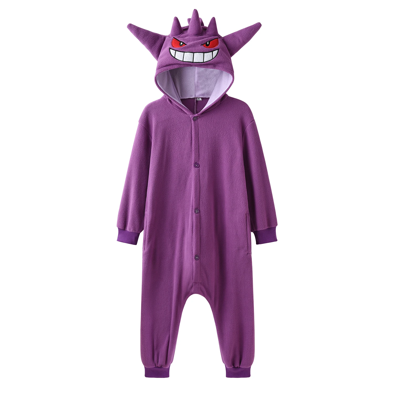 Pijama de franela de Pokémon Gengar para mujer y hombre, ropa de dormir de  cuerpo completo, con cremallera, para inodoro, para Halloween - AliExpress