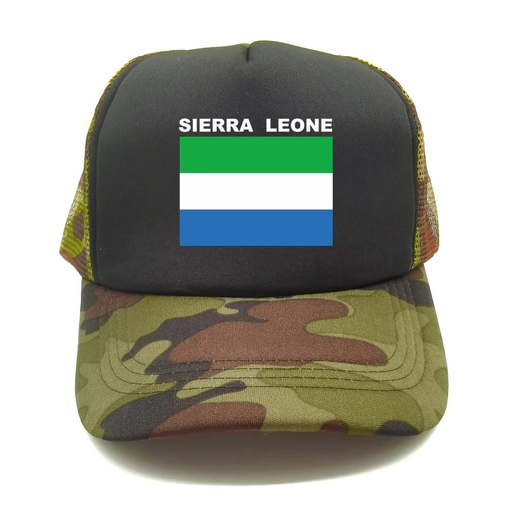 

Sierra Leone Trucker Cap Summer Men Cool Country Flag Hat Baseball Caps Unisex Outdoor Mesh Net Caps