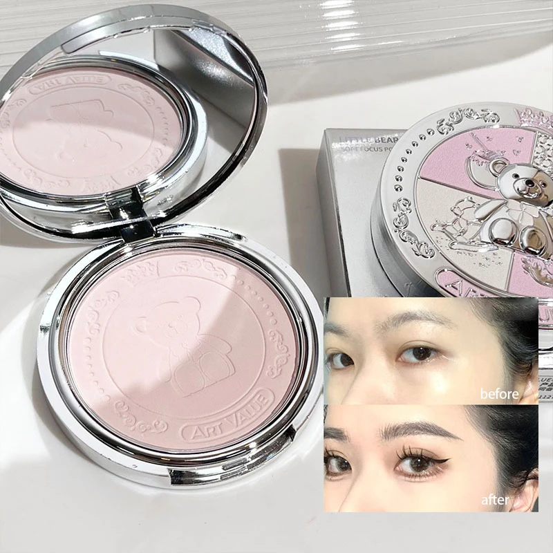 3 Color Natural Pink Loose Powder Oil Control Waterproof Mineral Face Pressed Makeup Powder Cosmetic Long Lasting Setting