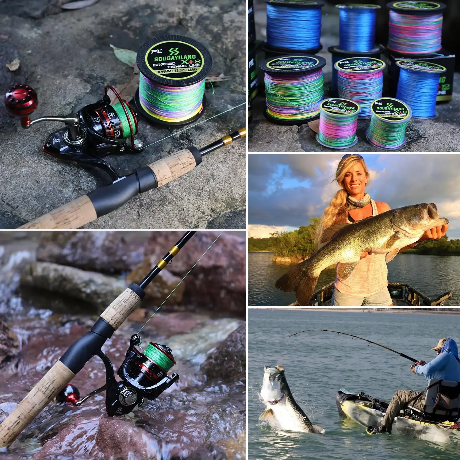 Fishing Tackle Fishing Line 12Strand 8 Strand 4Strand 550M 350M 150M Multifilament PE Braided Fishing Line for Saltwater Carp