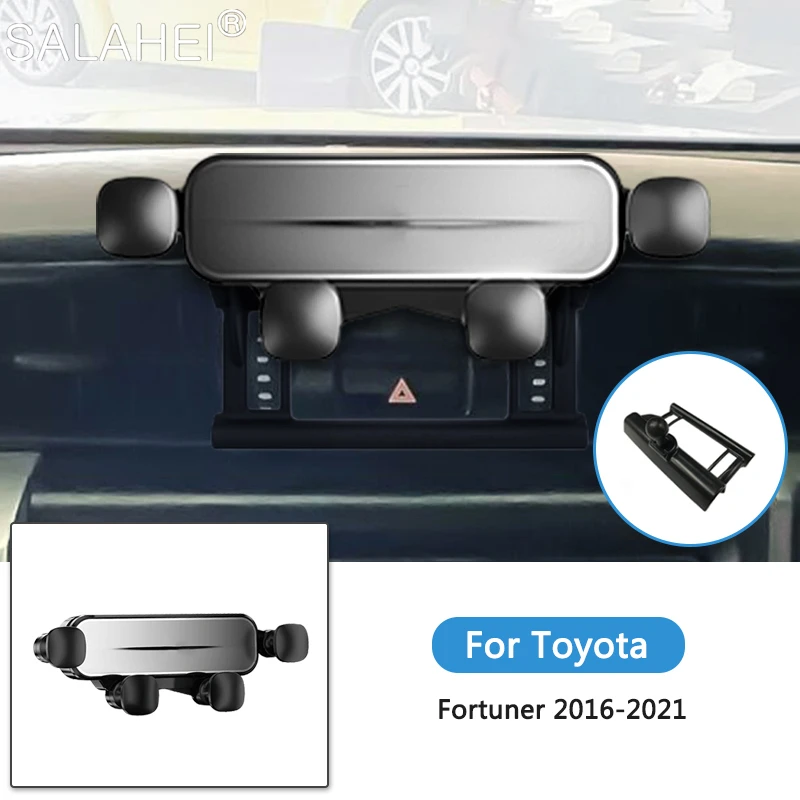 

Gravity Car Mobile Phone Holder For Toyota Fortuner 2016-2021 Car Air Vent Snap-on Stand GPS Support Bracket Styling Accessories