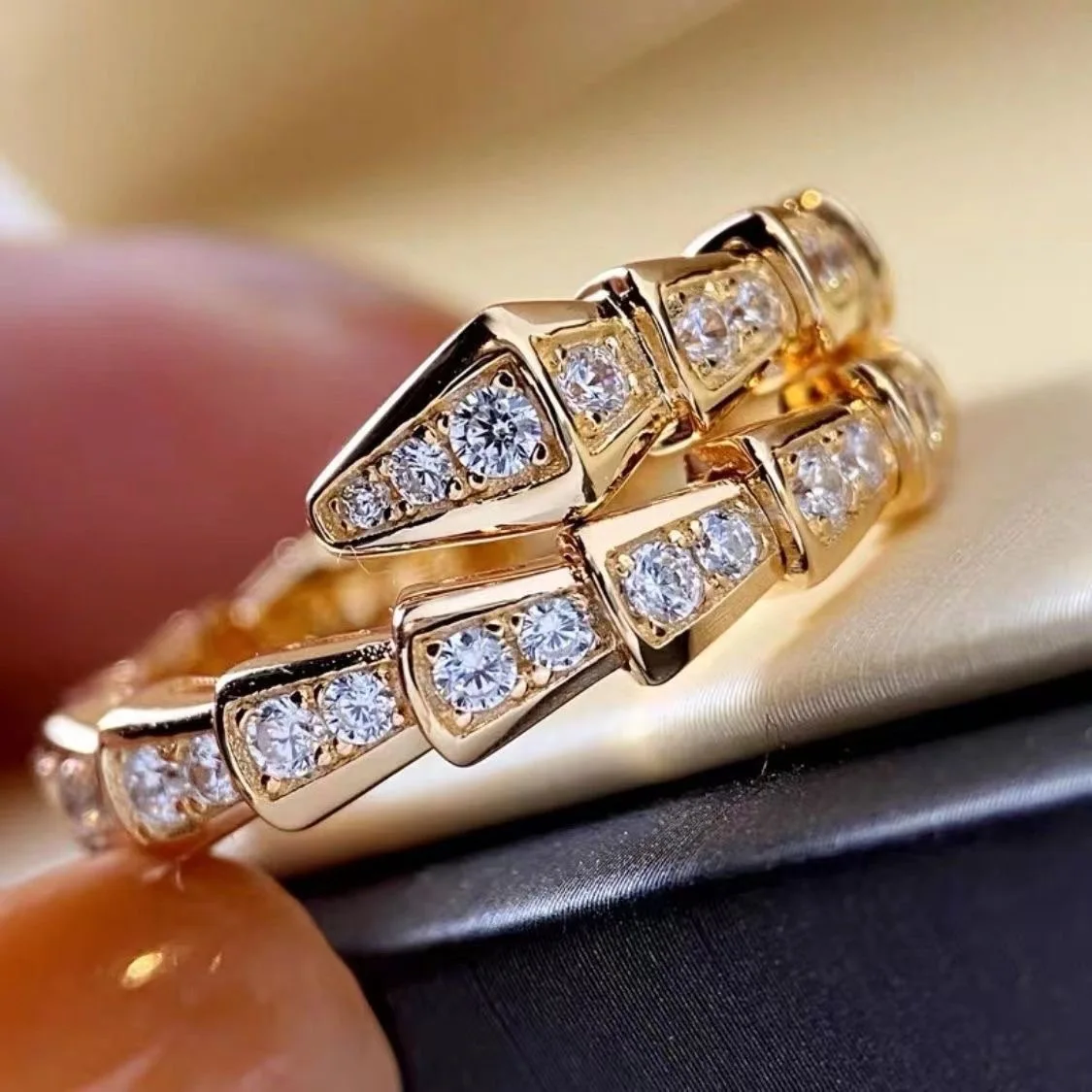 Fashion Rings Cubic Zirconia Snake Adjustable Rings For Women