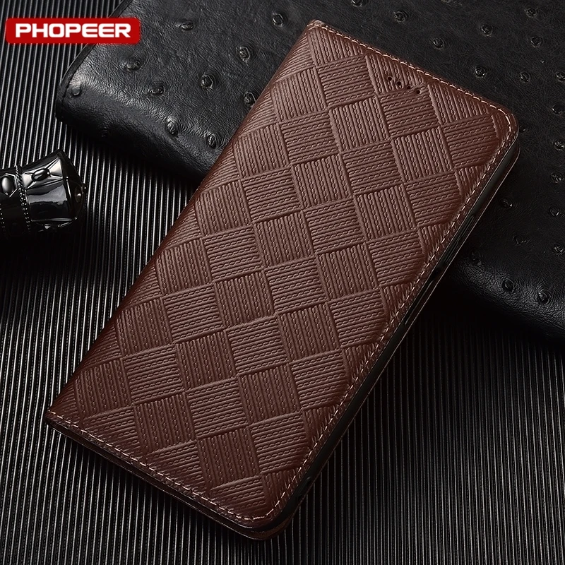 Premium Genuine Leather Flip Wallet Phone Case - Elegant and Durable Design