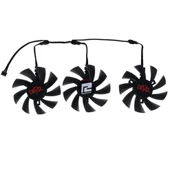 3Pcs/Set,DIY Cooler,T129215BU,Graphics GPU VGA Video Cards Cooling Fan,For Powercolor RX 5700 XT RX5700 Red Devil 8GB