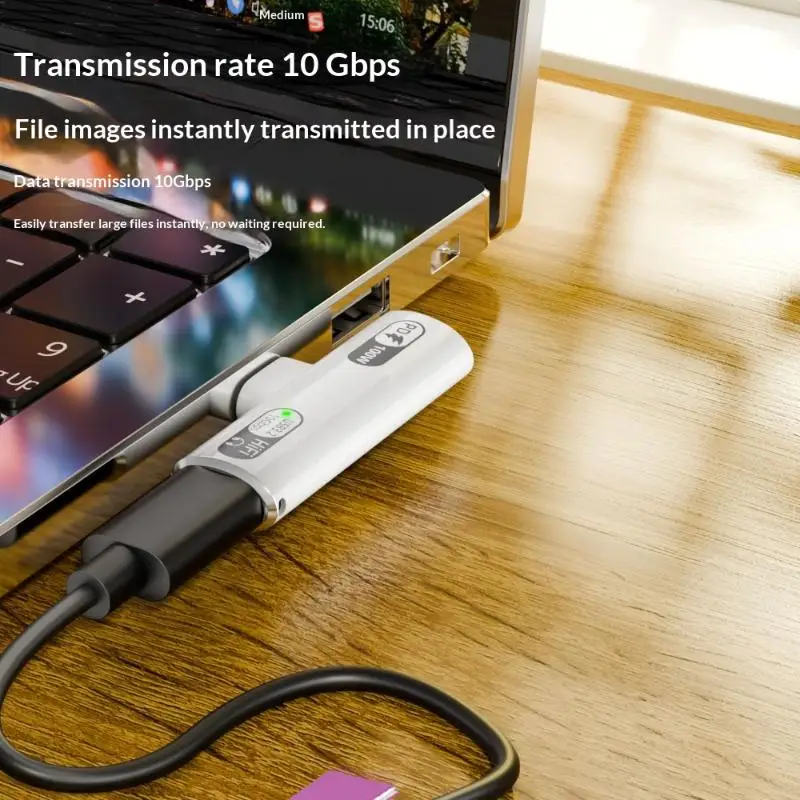【C】PD100W USB 3.2 타입 C-타입 C 어댑터 고속 충전 타입 C 헤드폰 어댑터 휴대폰용 USB C 오디오 커넥터