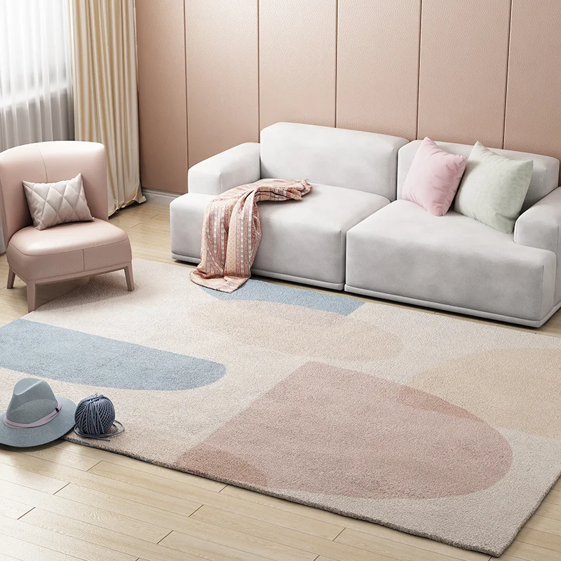 Geometric Fluffy Carpet for Living Room Bedside Plush Carpets Modern Fluffy Rug Fitness Mat Nordic Bedroom Carpet Movement plush rug,decorative carpet,plush carpet
