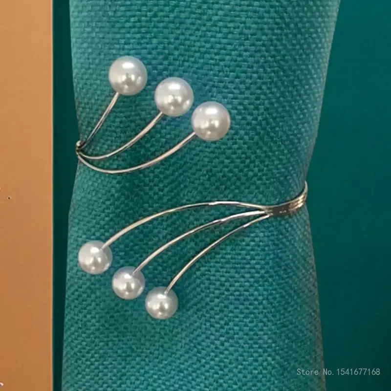 Modern Minimalist Pearl Alloy Metal Curtain Straps Bedroom Home Living Room Soft Decoration Storage Clip Curtain Buckle, 1Pc