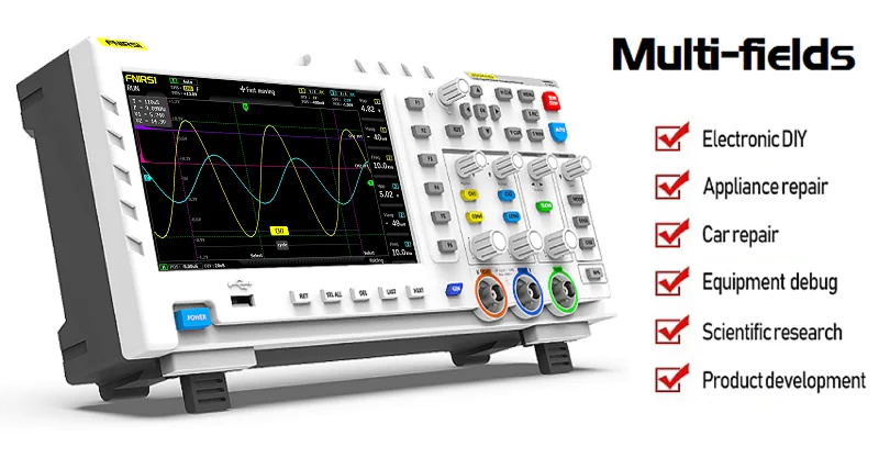 1014D Digital Oscilloscope, 2-in-1 Dual Channel Input Signal Generator Desktop O