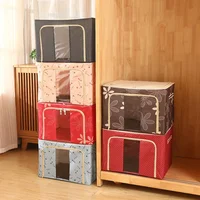 50*40*33cmHome folding storage box Oxford cloth finishing clothes quilt Baina box fabric large steel frame storage box 1