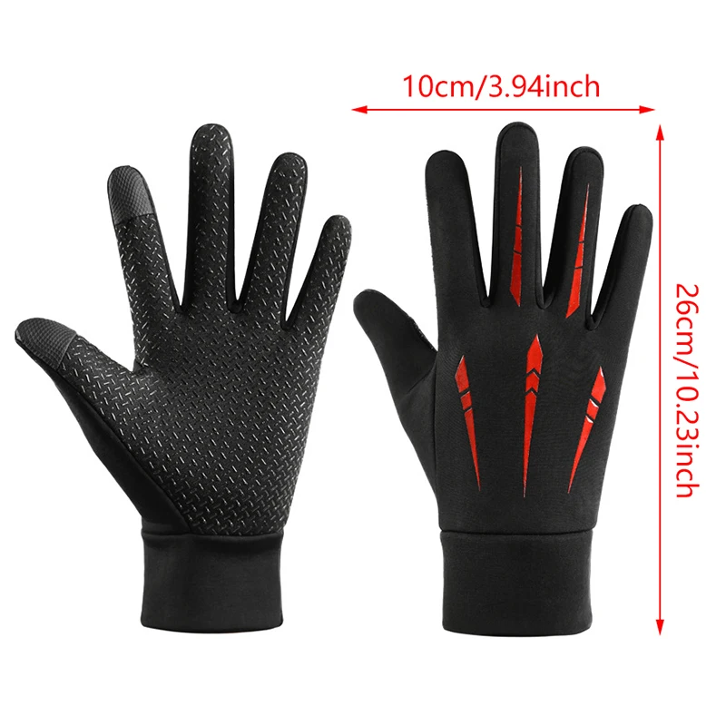 Cycling Gloves Winter Warm Cycling Gloves Wind Waterproof Breathable Nonslip Hiking Skiing Running Snowmobile Motorbike Men