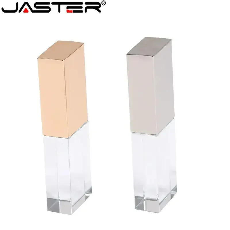 Jaster-waterproof Usb Flash Drives Pendrive Cristal Elegante Pen Drive Prova de Água Logotipo Livre Presente 4gb 16gb 32gb 64gb Mais de 10 Pcs