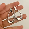 Boucles d'oreilles pendantes en acier inoxydable pour femmes, style vintage, géométriques exagérées, pour fêtes, mariages, cadeaux