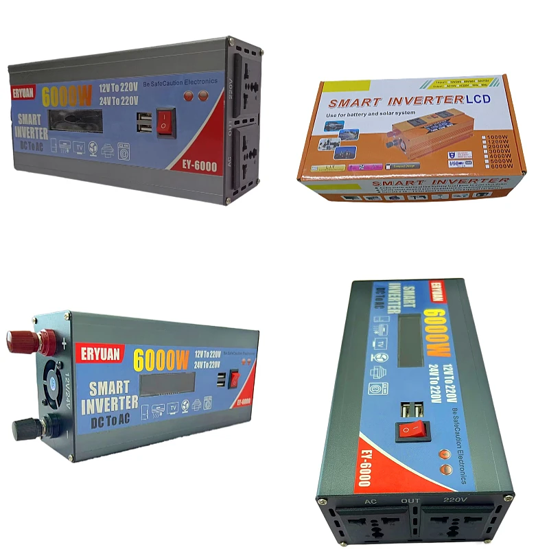 XY Doppia tensione DC24V 12V 48V 60V a AC 110V 220V Trasformatore nominale Inverter 1000W 1100W Convertitore DC-AC a onda di cruda corretti - immagine 3