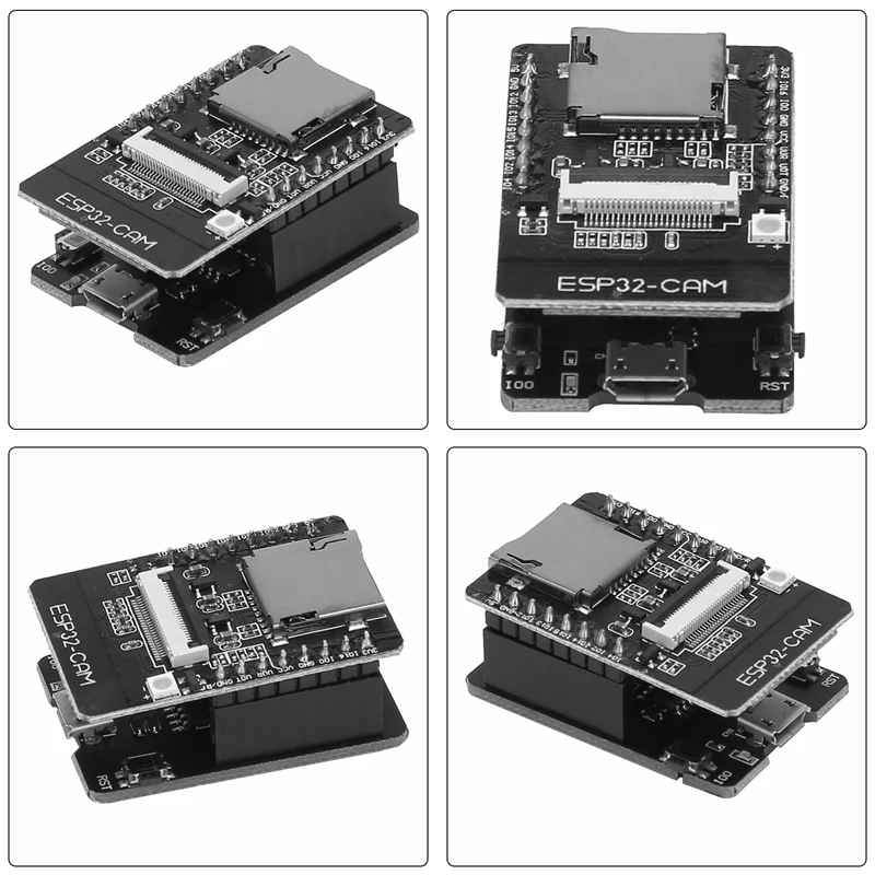 와이파이 블루투스 보드 ESP32-CAM-MB 마이크로 USB 직렬 포트 CH340G, OV2640 카메라 모듈 모드, 2.4G 안테나 포함