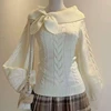 Preppy Style Sweet Knitted Sweater 2000s Aesthetic Gyaru Chic Korean Y2k Jumper Sweater Long Sleeve Coquette Knitwears 4