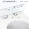 24" Length One Piece Toilet Dual Flush 1.1/1.6 GPF with Side Holes Glossy White Toilets Bathroom Items Folding Cleaning Parts 5