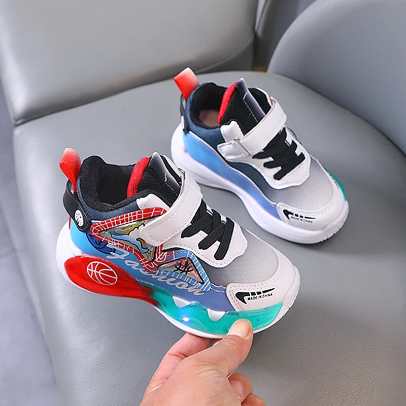 XUANMU Children Sport Shoes Boys Girls Autumn Winter Middle Children Shoes Primary School Basketball Shoes XA100_voghion.com