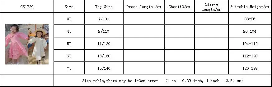 Girls Sweet Dress Spring Summer Girls Long-Sleeved Children'S Dress Doll Collar Pleated Lace Classic Party Dress Charm Vestidos newborn baby girl skirt