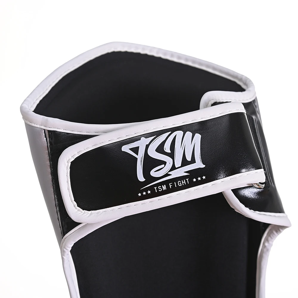 TSM Professional Thick Combat Leg Guard Boxing Shin Guard Sanda Combat Leg Board with Instep Muay Thai Training Equipment
