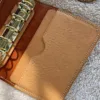 Cute cat A7 notebook retro brown detachable loose-leaf notepad 2 binders portable leather schedule planner，whith 80 pages 3