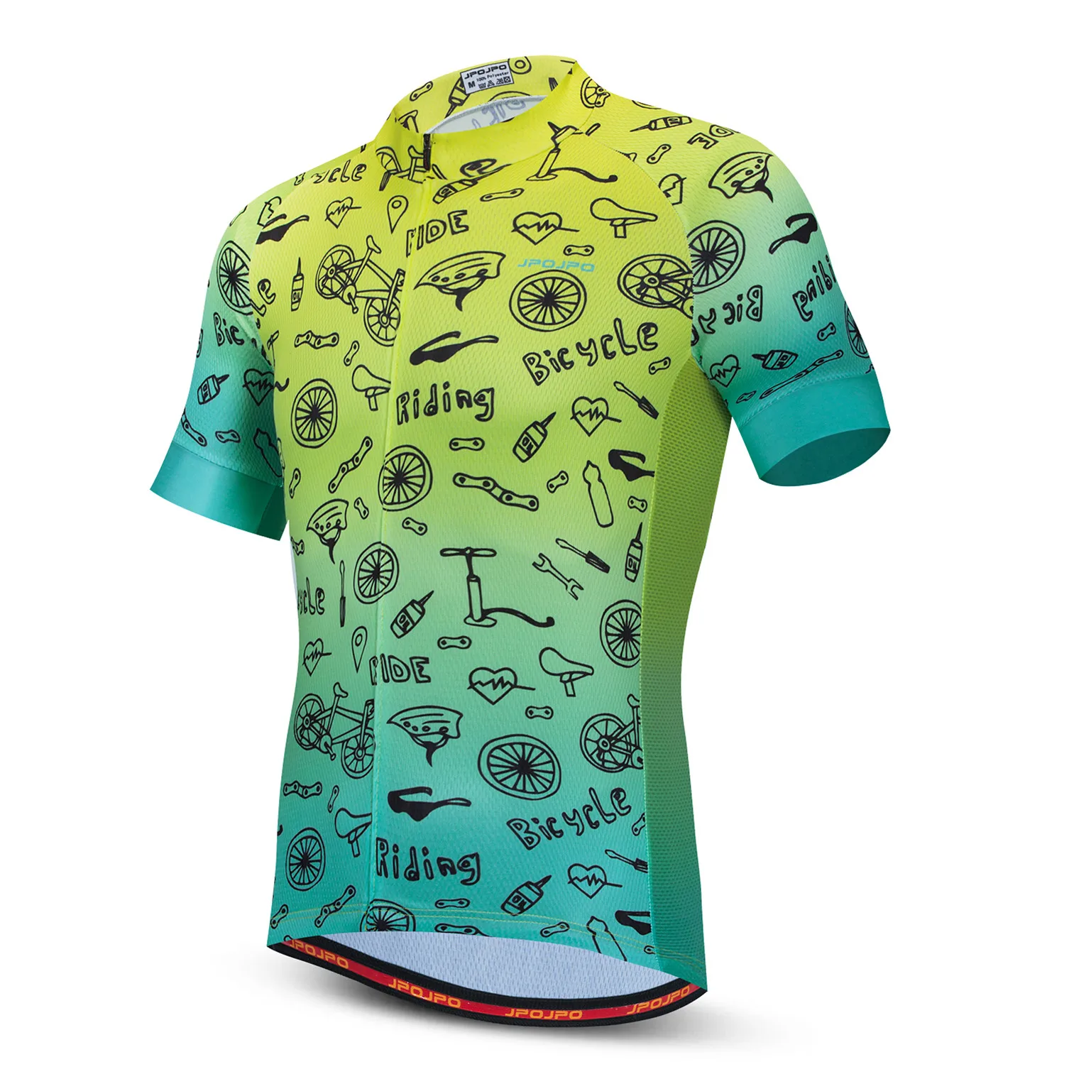 Maillot De Cyclisme Homme Manches Courtes - Coupe Racing, 3 Poches Dos, Fermeture éclair
