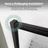 38-42" W x 71" H Pivot Shower Door, with 1/4" (6mm) Clear SGCC Tempered Glass, Reversible Installation 3