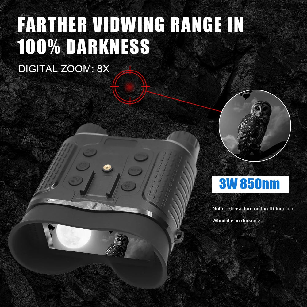 

Night Vision Goggles Infrared Night Vision Binoculars Digital Head Mount Telescope 1080P Videos Photos 2.7" Screen for Camping