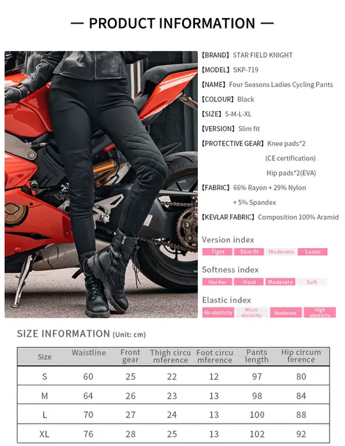 Pantalón Vaquero Mujer Moto SD-PJ8 Slim Fit Negro - Motozona Aljarafe