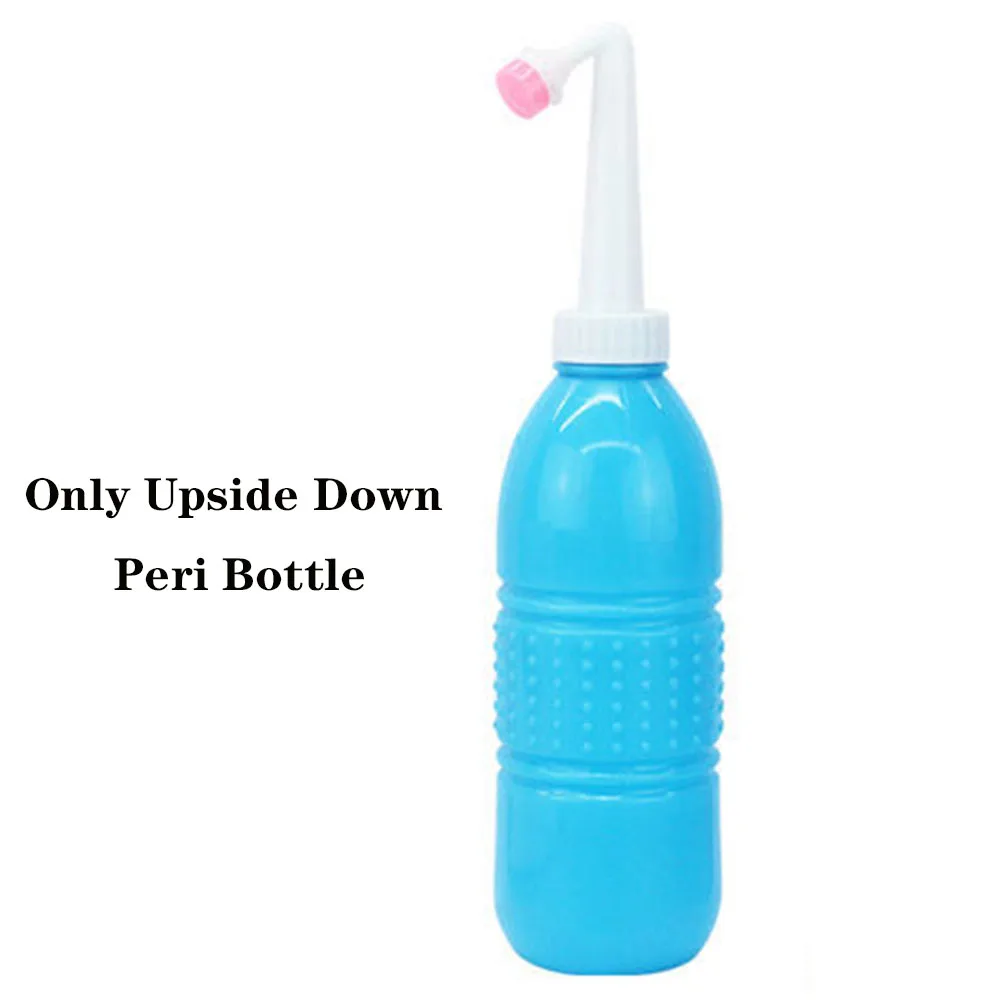 Bottiglia perineale per la cura post-partum bottiglie per irrigazione perineale capovolte portatili da 500 ml con coperchio kit per la cura post- partum