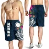 Nauru Men's Shorts Hawaii Beach Short Trunks Summer Vibe Swim Gym Ice Boy Polynesian Floral Board Pants 1