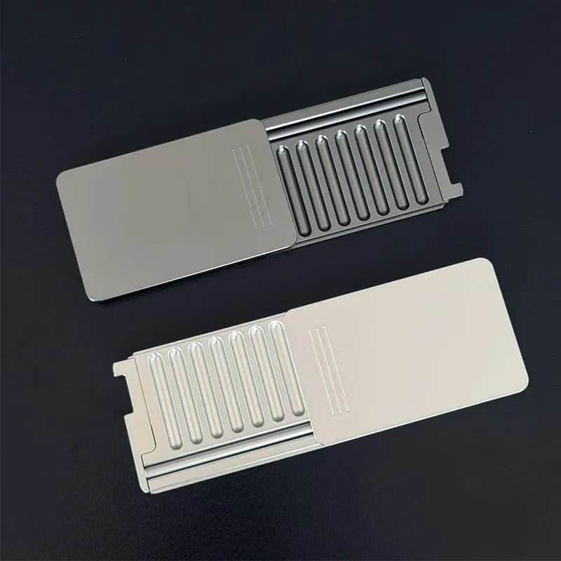 High Quality 8-Compartment Metal Snuff Container Kit with Slide Lid Design Built-in Aluminum Straw Leak-Proof Snuff Storage case