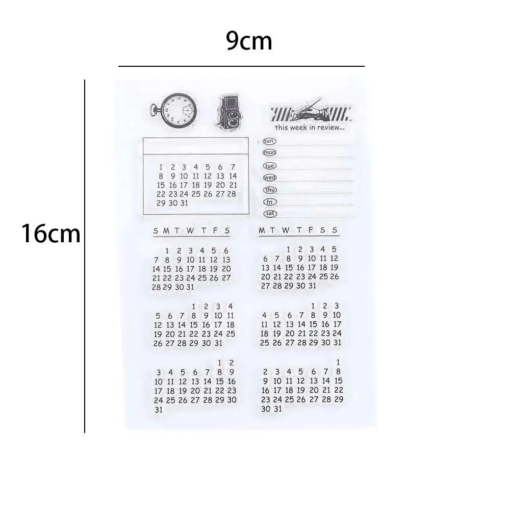 Calendar Handmade Decoration DIY Silicone Weekly Calendar Stamps Scrapbooking Clear Stamps Crapbooking Stamp
