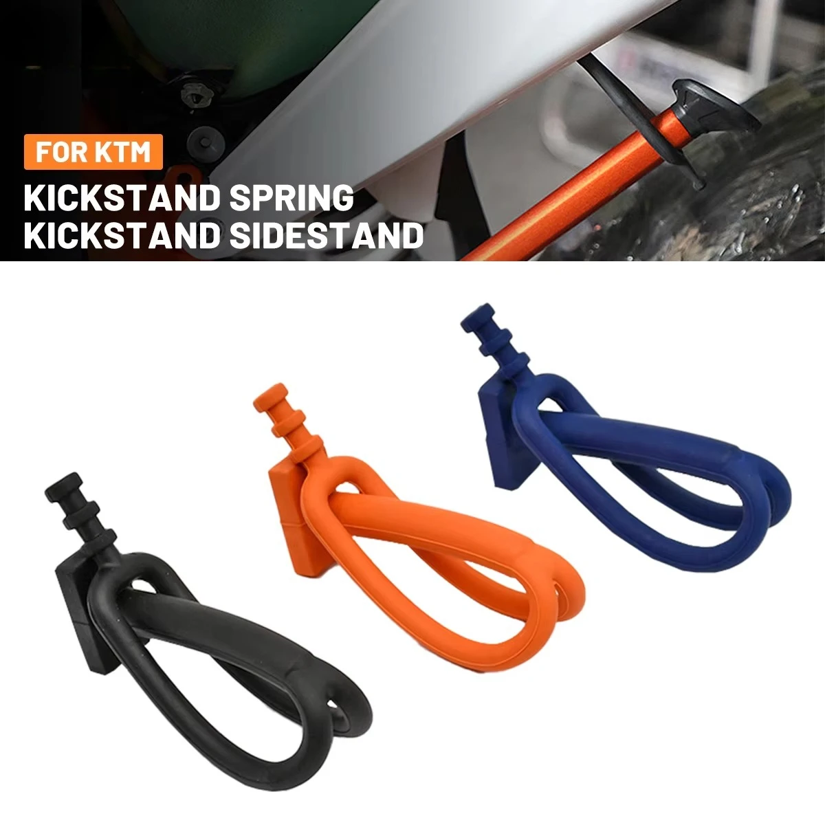 For KTM EXC XCF XC XCFW EXCF XCW TPI Six Days 125 250 300 350 450 500 300 1998-2024 Motocross Rubber Kickstand Side Stand Strap