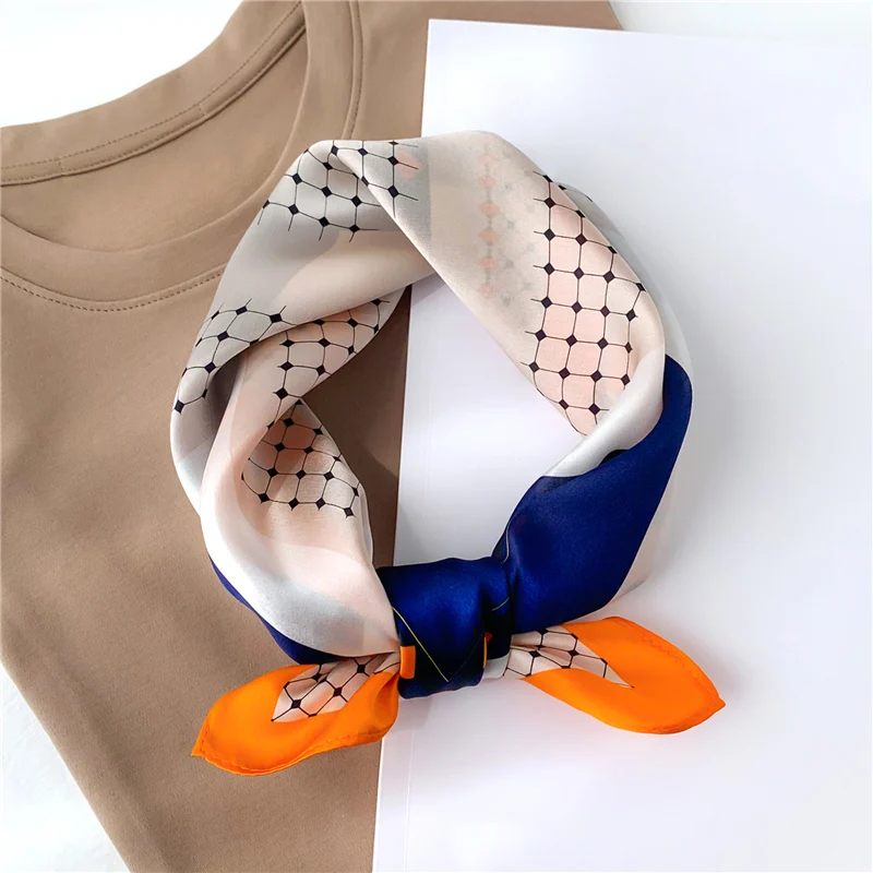 

100% Real Silk Square Scarf Women Fashion Neck Tie Hair Bands Print Small Scarves Foulard Lady Headband Bandana Neckerchief New