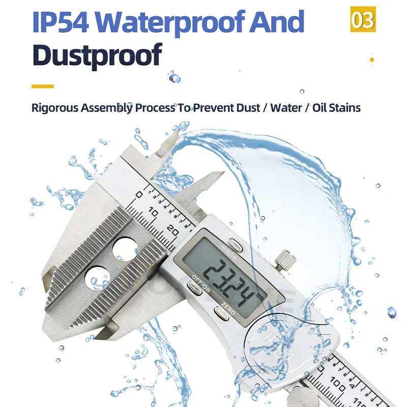 IP54 Calipers Stainless Steel Digital Pachymeter Caliber Measuring Tools Carpenter Tools Electronic Caliper Metal Vernier Ruler,digital calipers