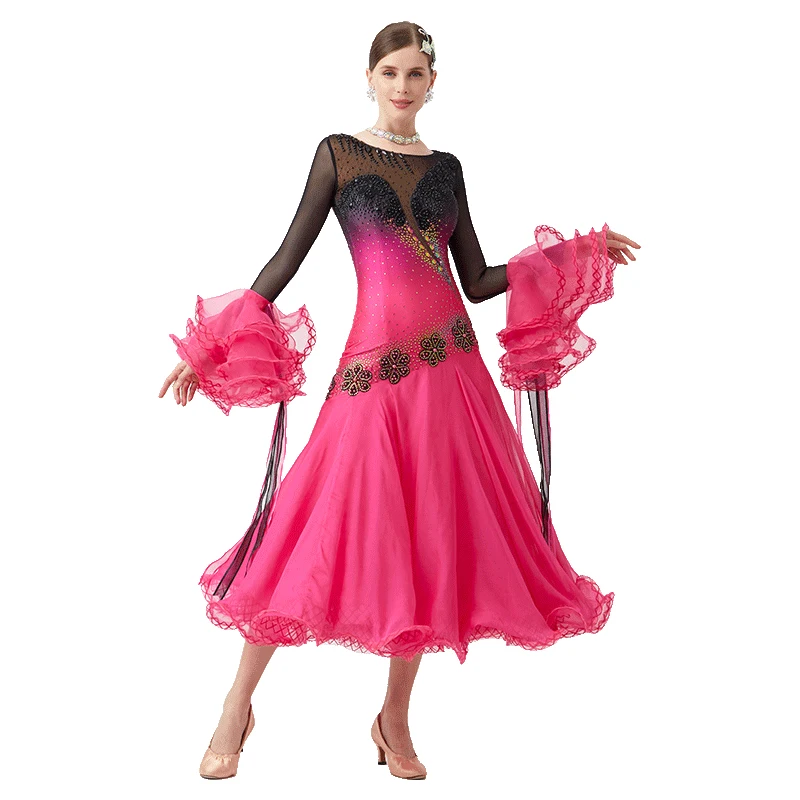 YDHTIZ Flamenco Walzer Kleid - Ballsaal Tanzkleid Damen In Vielen Farben