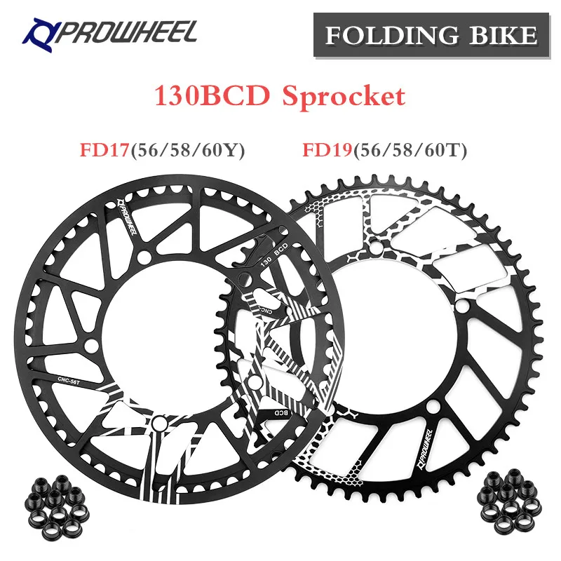 PROWHEELSprockets130BCDFoldBicycleChainrings56T58T60TChain